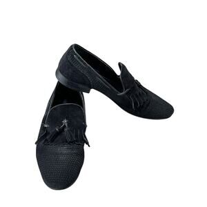 Zara Man Men’s 11 Black Suede Leather Dress Shoes Formal Loafers Made In Romania
